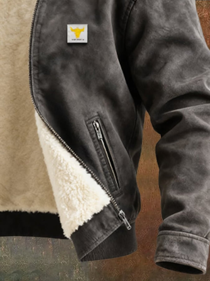 JULIEN LYON™ | BLOUSON SUÉDÉ HIVERNAL