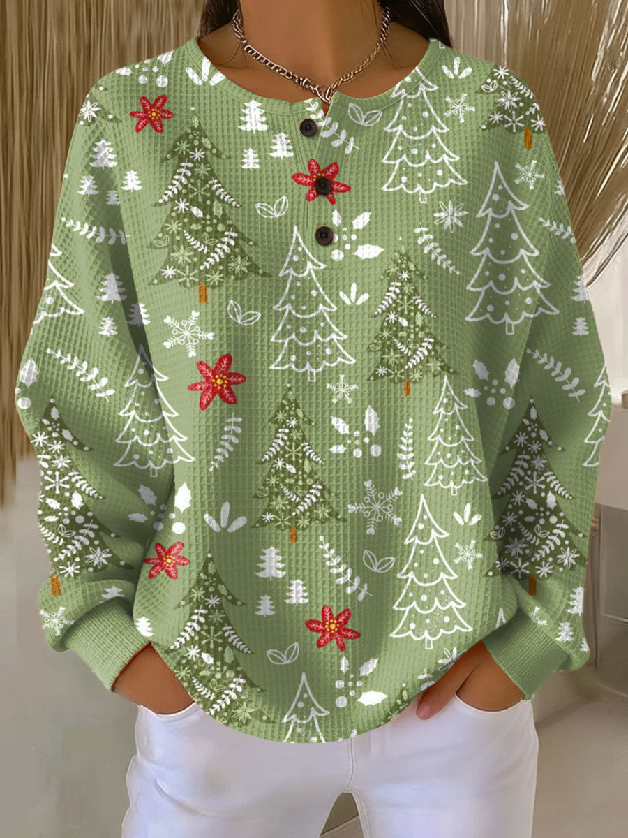 Ingrid | Pull avec Motif de Sapin de Noël