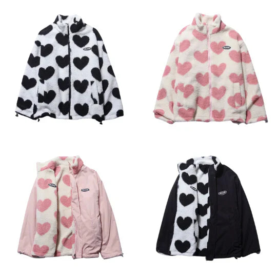 Bacio - Veste à double face avec cœurs