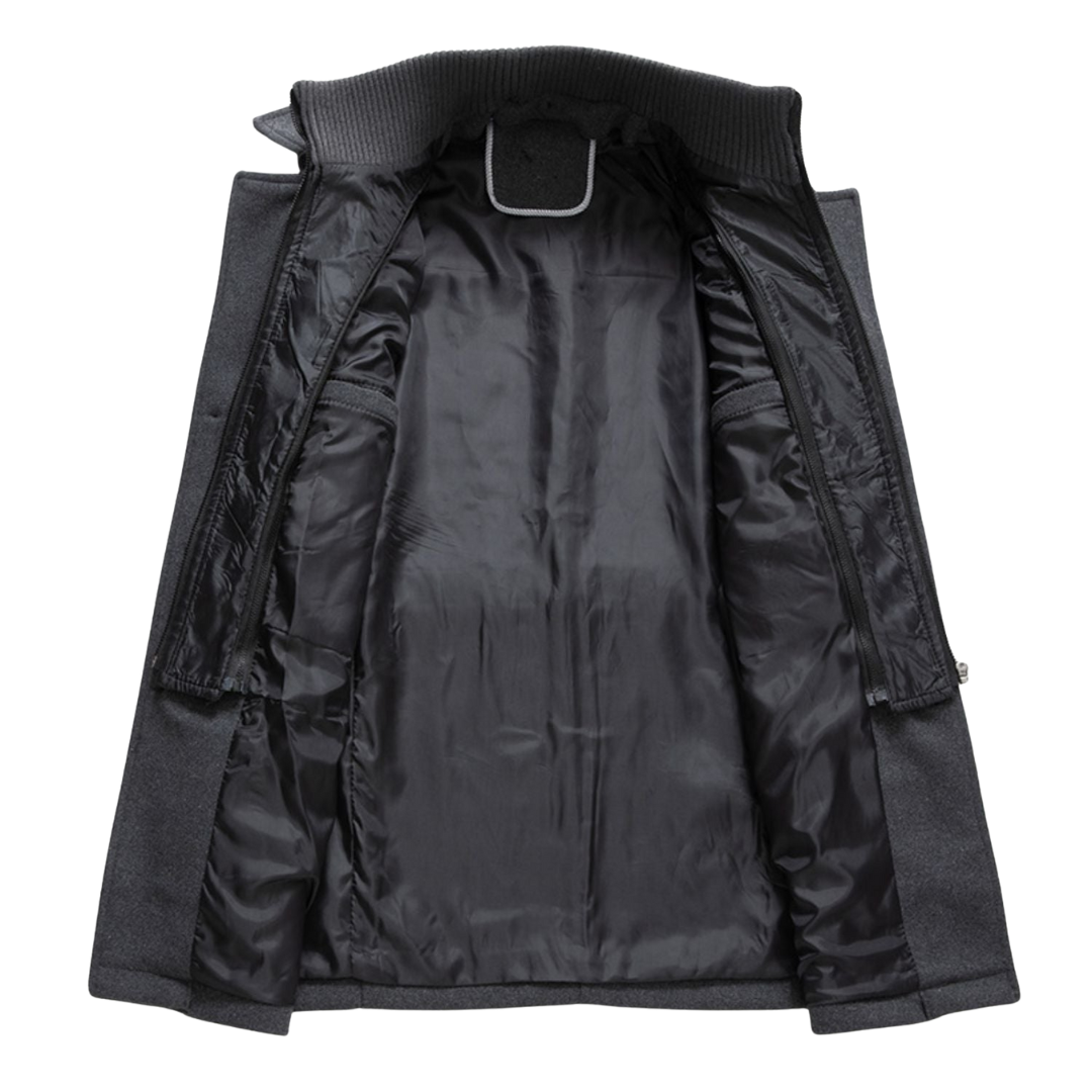 Manteau d'hiver WoolGuard Peaky Blinders | Trench-coat luxueux à double col pour homme