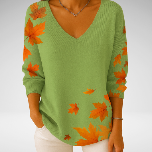 Béatrice – Pull coloré avec col en V