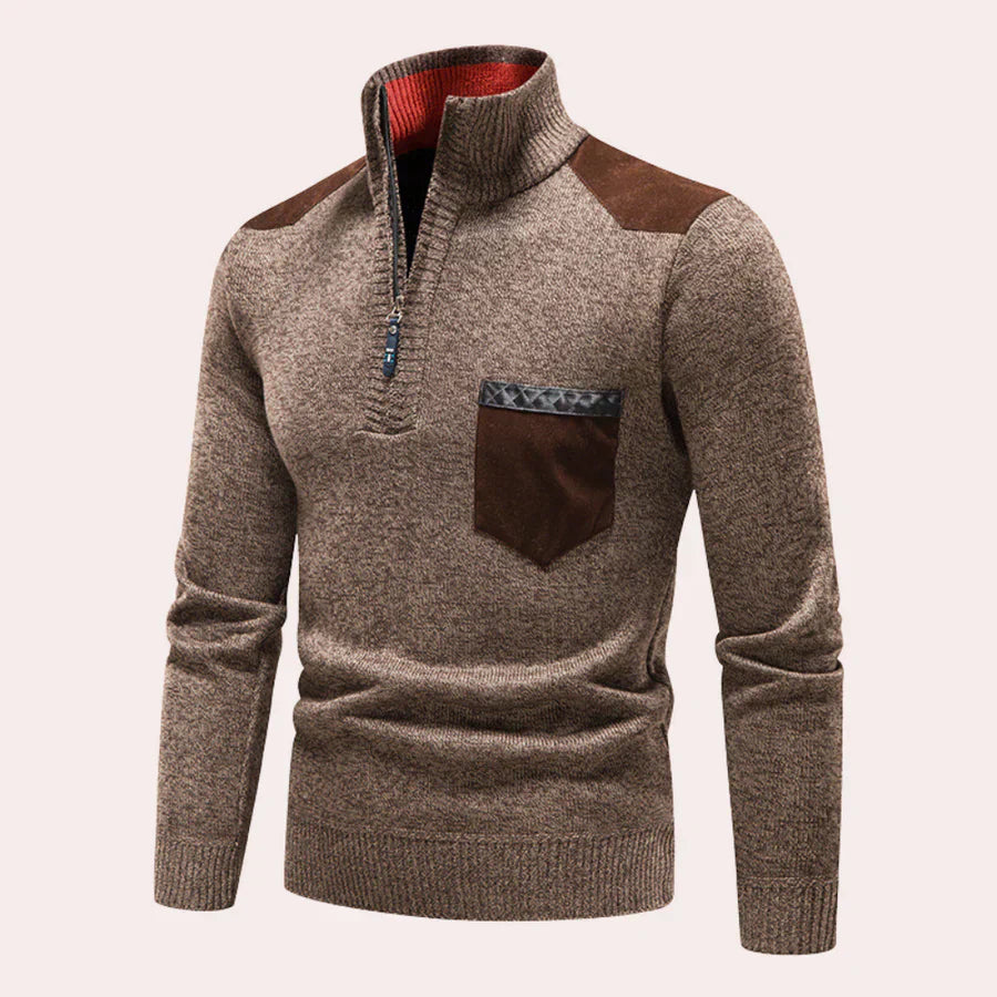 Damien | Pull élégant à fermeture éclair pour hommes