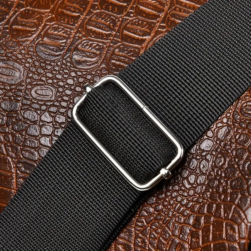 Lucas™ - Sac de Voyage Vintage à Motif Crocodile