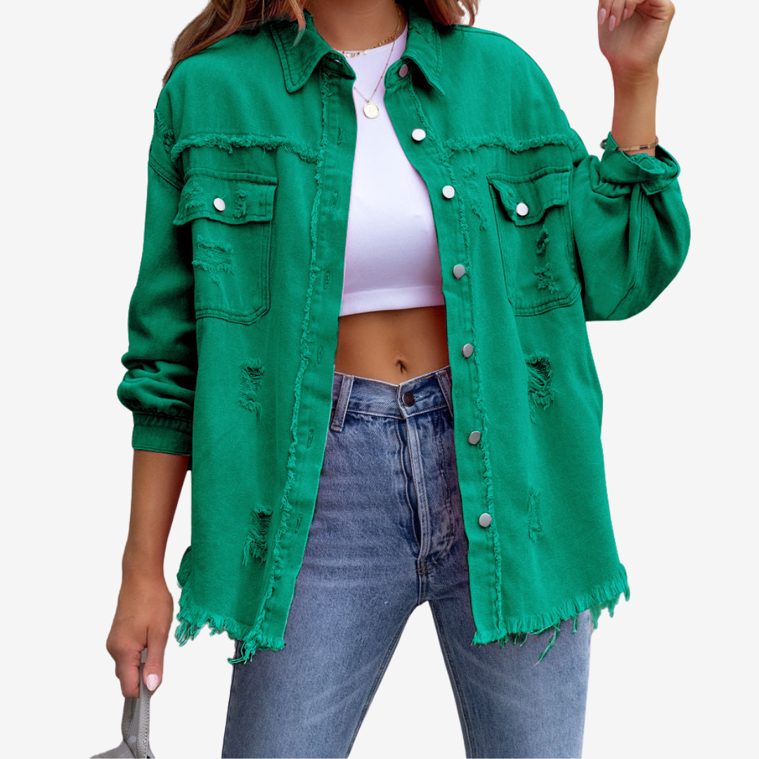 Clarina™ Veste en Jean Oversize