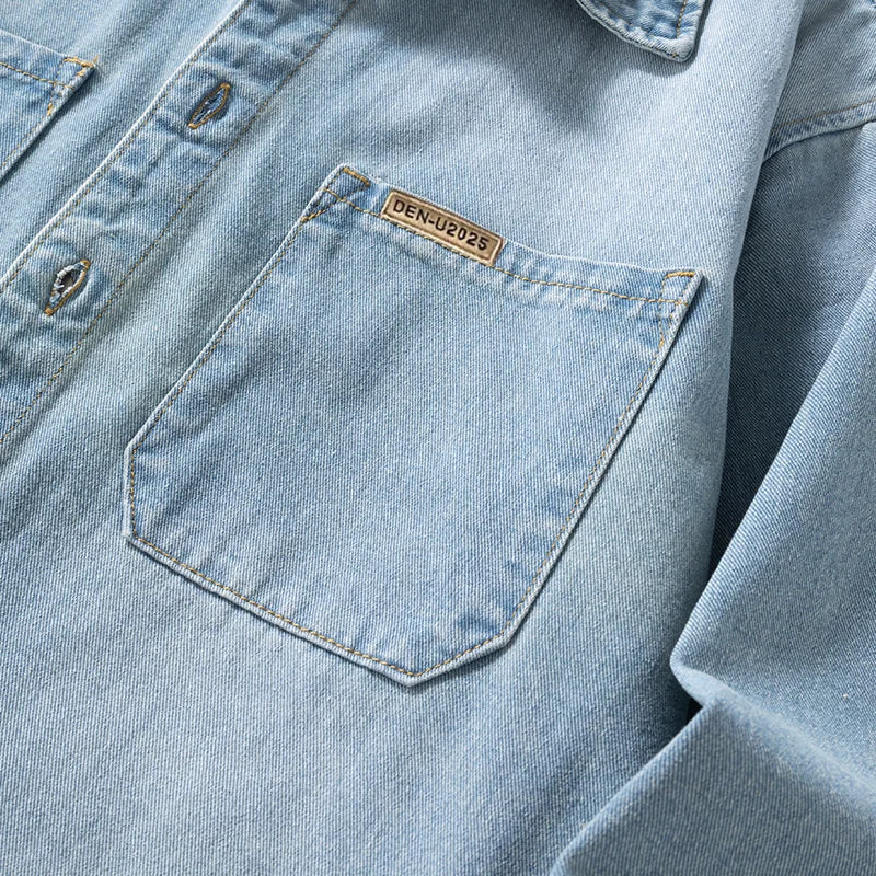 Chemise ample en denim