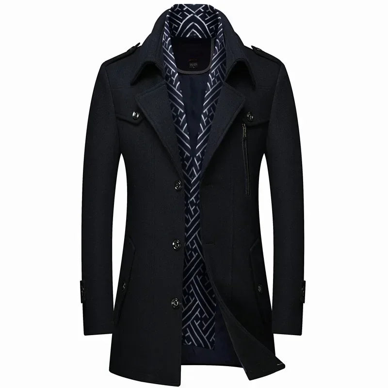 JULIEN LYON | MANTEAU D'HIVER EN LAINE POUR HOMME