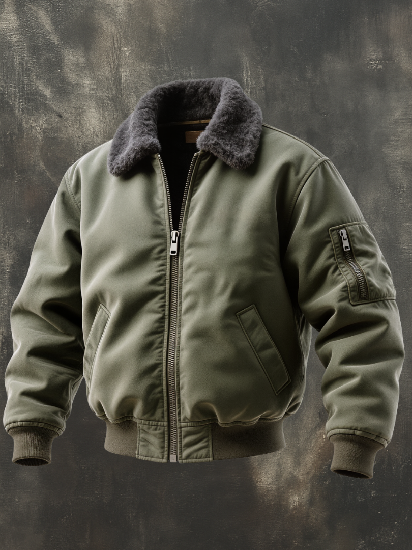 JULIEN LYON™ | BLOUSON BOMBER À COL FOURRURE