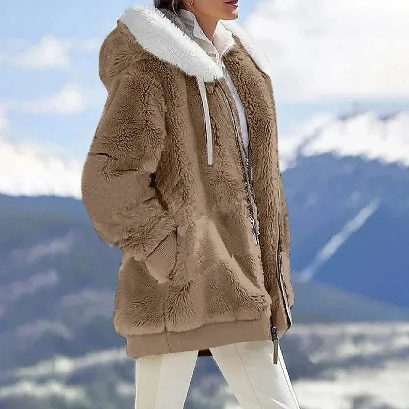 Isabella™ Veste d’Hiver pour Femmes avec Capuche et Fermeture Zippée