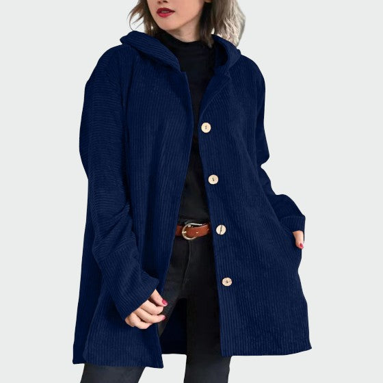 Cordia - Veste à capuche en velours côtelé confortable
