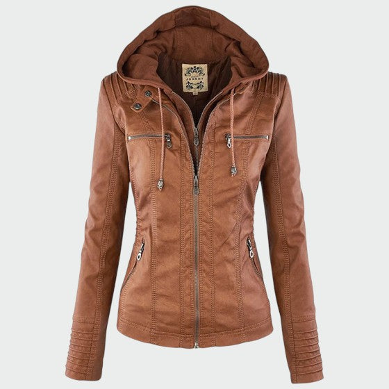 Gia - Veste motard en cuir