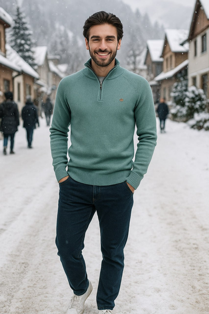 Achille | Pull zippé élégant